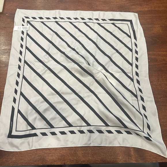 Cuyana 100% silk black and white scarf NWT - Picture 5 of 6